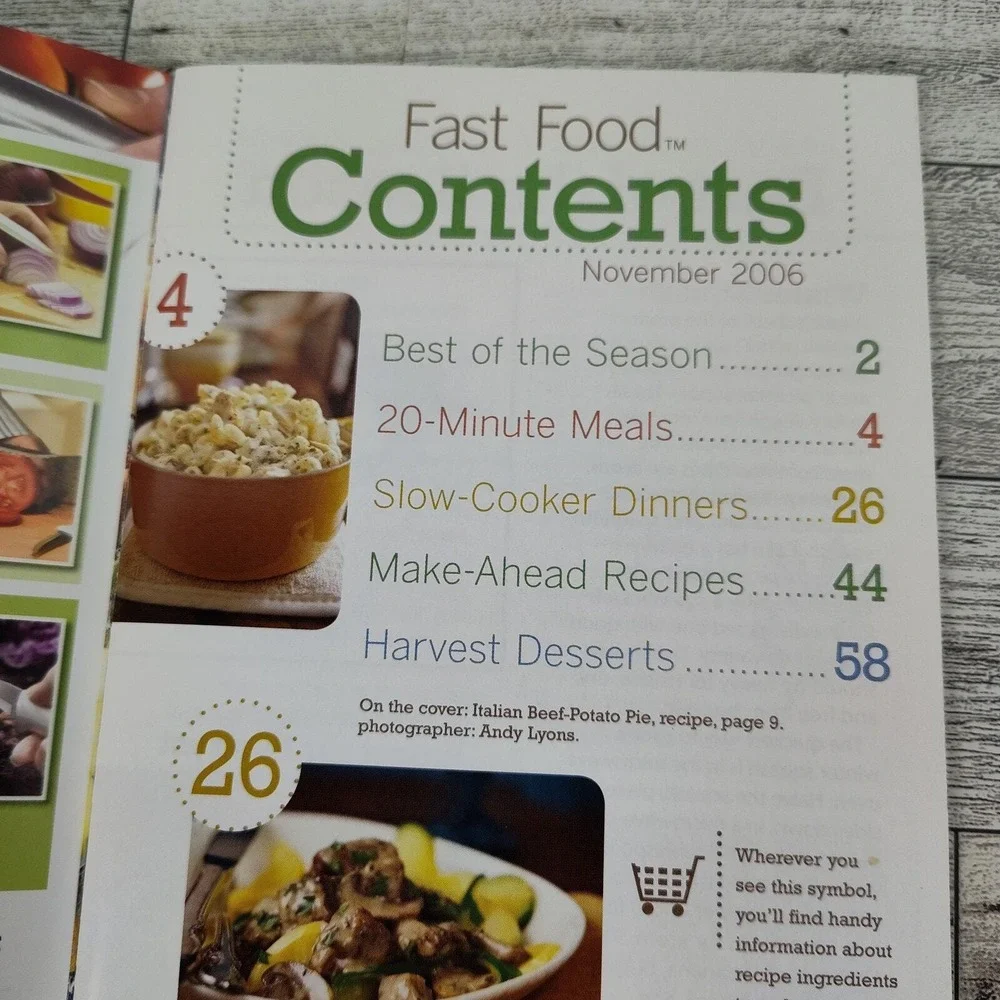 Fast Food Magazine 2006 November Cookbook Booklet Recipes - Slow Cooker Make Ahe